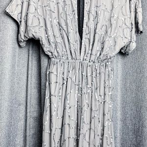 boutique sequin plunge maxi dress